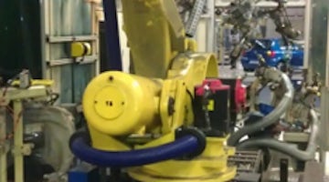 Robot Fanuc, mazání kluzné dráhy