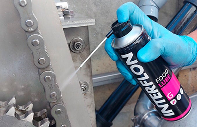 Lubricación de cadenas con aceite en aerosol Interflon Food Lube G