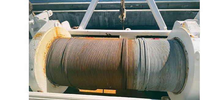 Antes y después de cables de acero