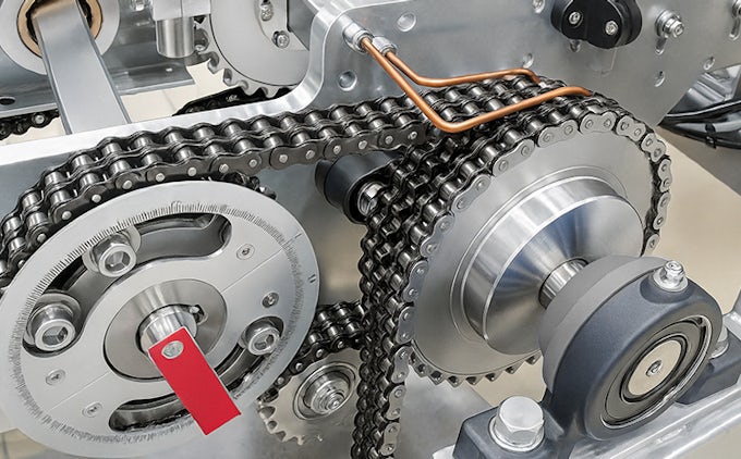 Lubricación de cadenas de encajadora con aceite hidráulico 46 en sistema automático