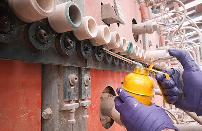 Lubricacion en hornos industriales