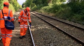 Interflon LeafGuard being applied to the rail head