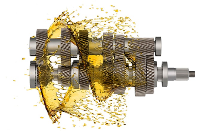 Engranajes lubricados con aceite antiadherente y viscoso